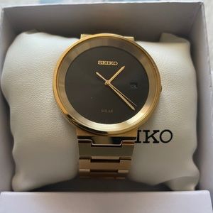 Seiko Solar - Stainless Steel - Gold